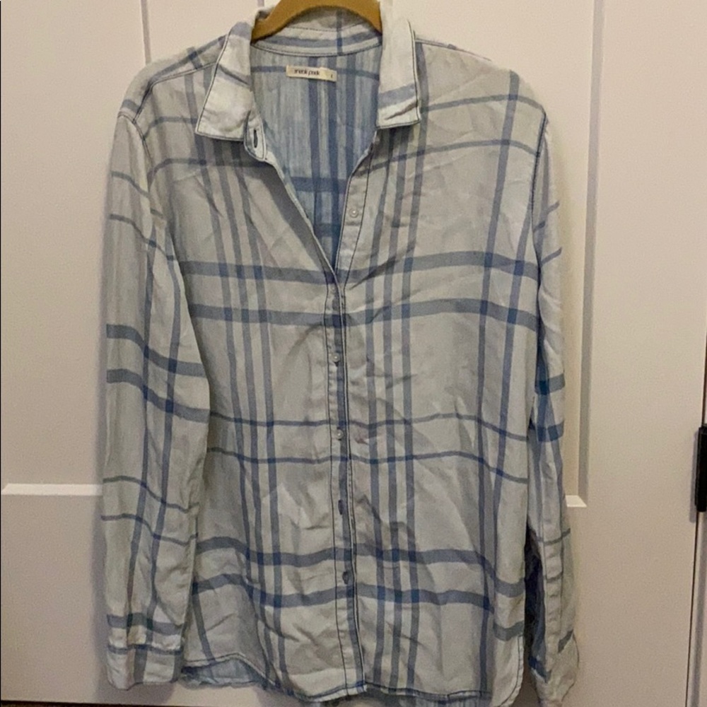 Flowy chambray button down